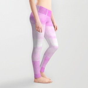 Little pink strokes - yoga pants
