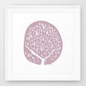 Tree of life, lilac - framed print