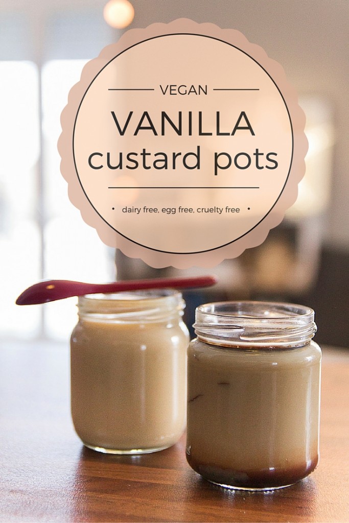 vegan vanilla custard pots