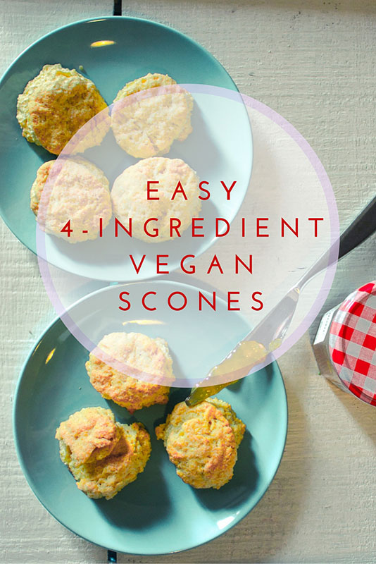 easy 4 ingredient vegan scones