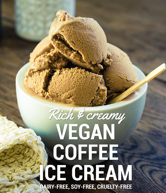 Rich and creamy vegan coffee ice cream
