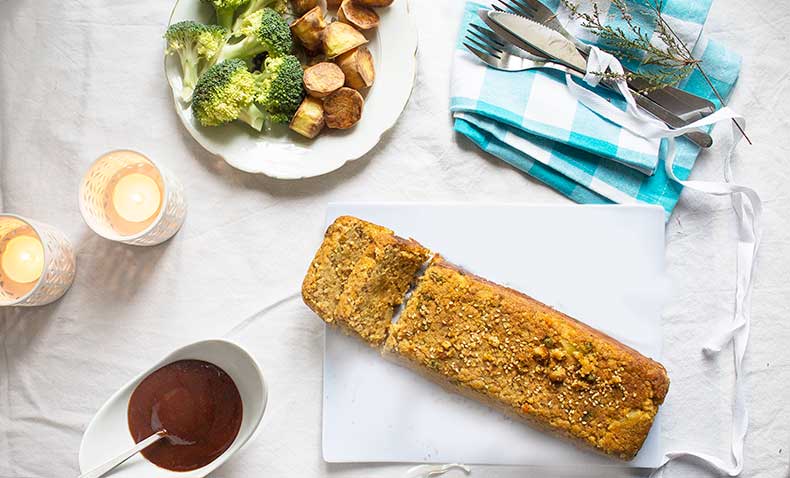 Perfect holiday lentil loaf