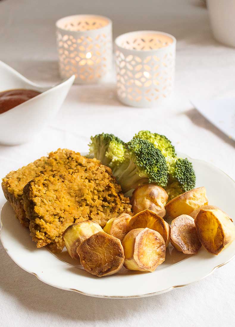 Vegan lentil loaf