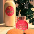 Santa's vegan cookies and milk - free printable