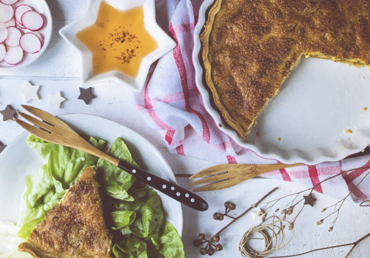 Vegan Quiche Lorraine - perfect for holiday parties!