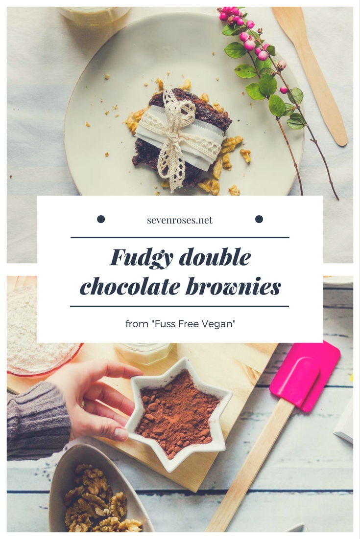 Vegan Fudgy double chocolate brownies (Fuss Free Vegan)