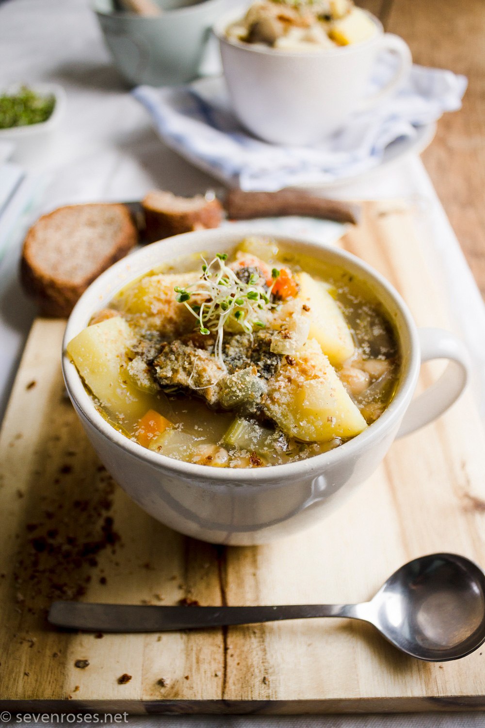 Mushroom Chickpea Minestrone