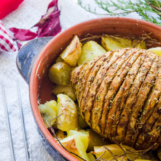 Holiday Vegan roast - cheap, succulent and festive!