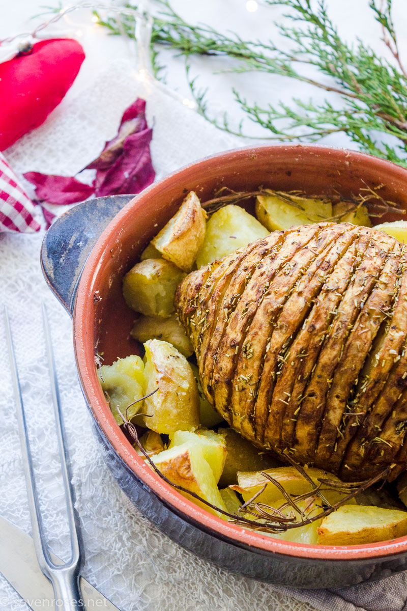 Holiday Vegan roast - cheap, succulent and festive!