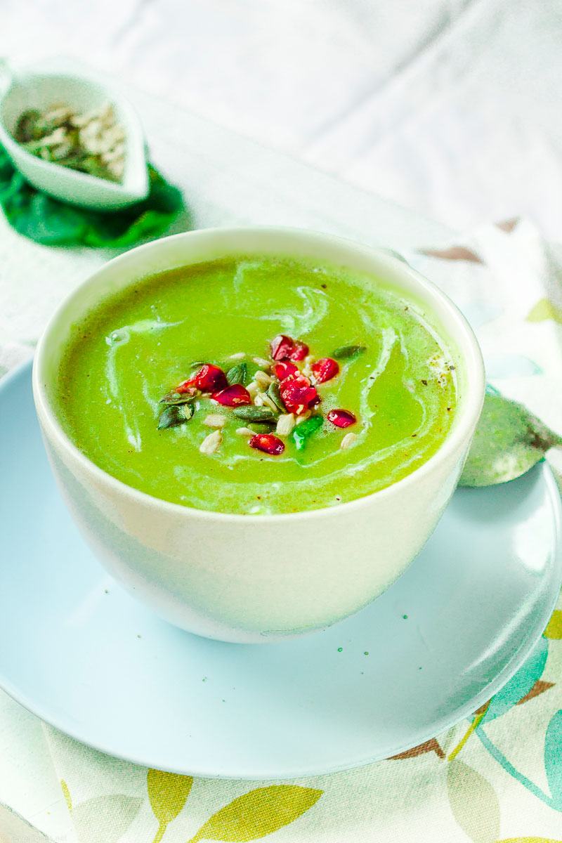 Vegan Split Pea and Spinach soup
