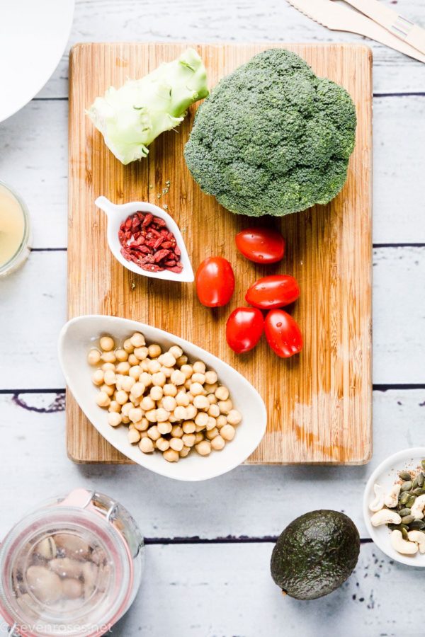 Winter Superfood salad packed with nutrients, vitamins, antioxidants