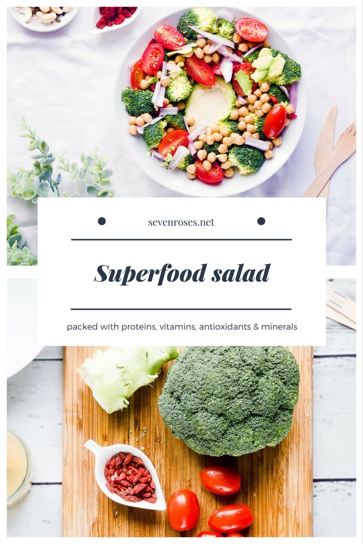 This Superfood Salad is packed with proteins, vitamins, antioxidants and minerals. The perfect quick and healthy meal to boost you for the day!