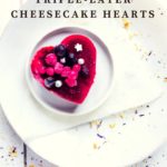Triple-layer cheesecake hearts
