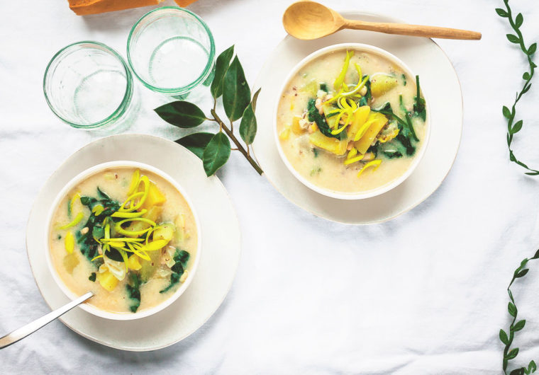 Colcannon-inspired Vegan Potato soup