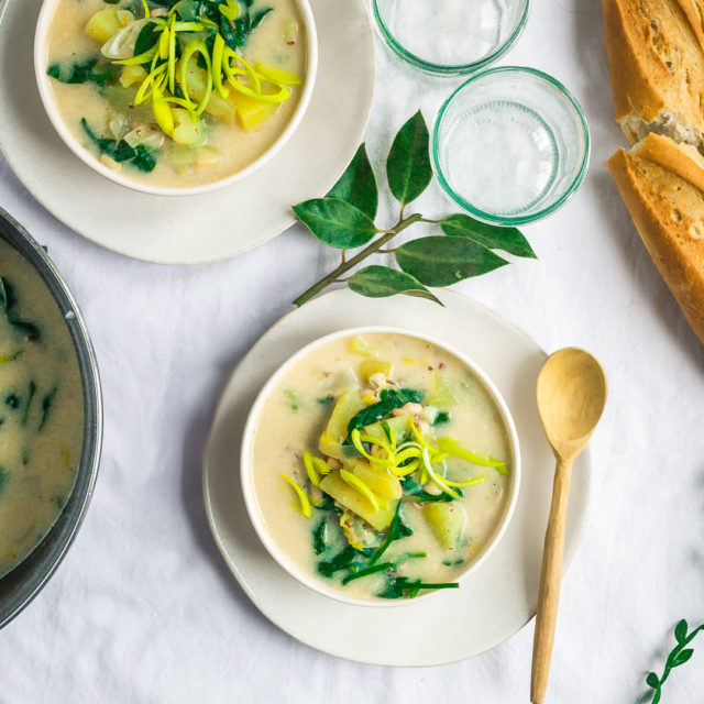 Colcannon-inspired Vegan Potato soup