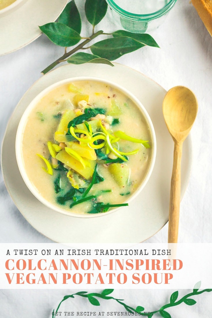 Colcannon-inspired Vegan Potato soup - a cheap, gluten-free Winter-to-Spring soup