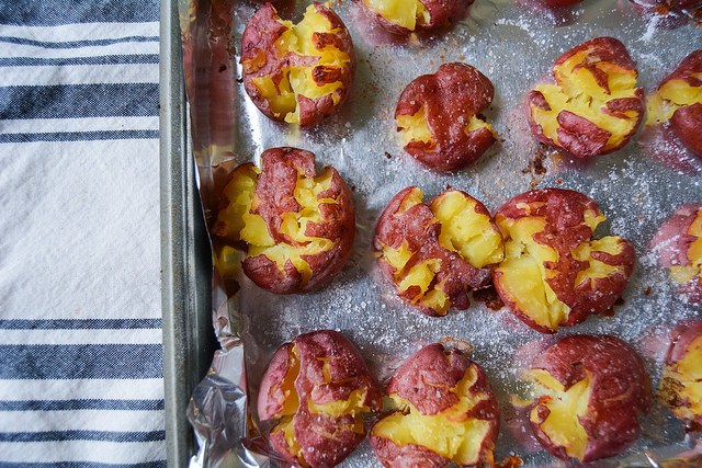 Simple “Smashed” Baked Baby Potatoes