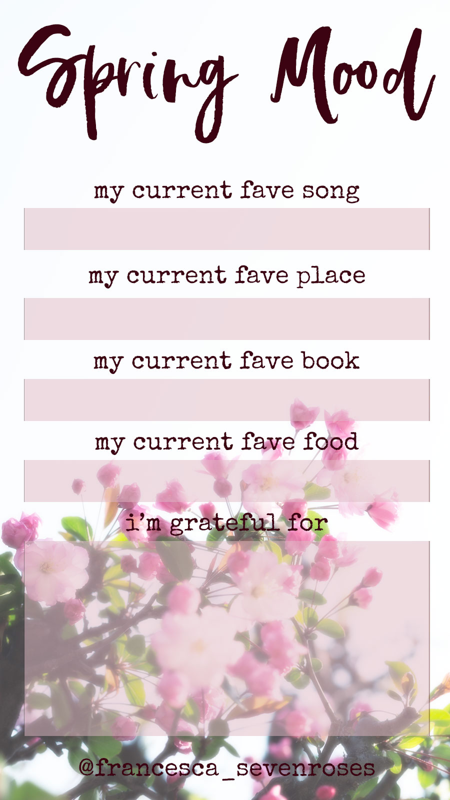 Spring Mood Template x Instagram Stories by SevenRoses