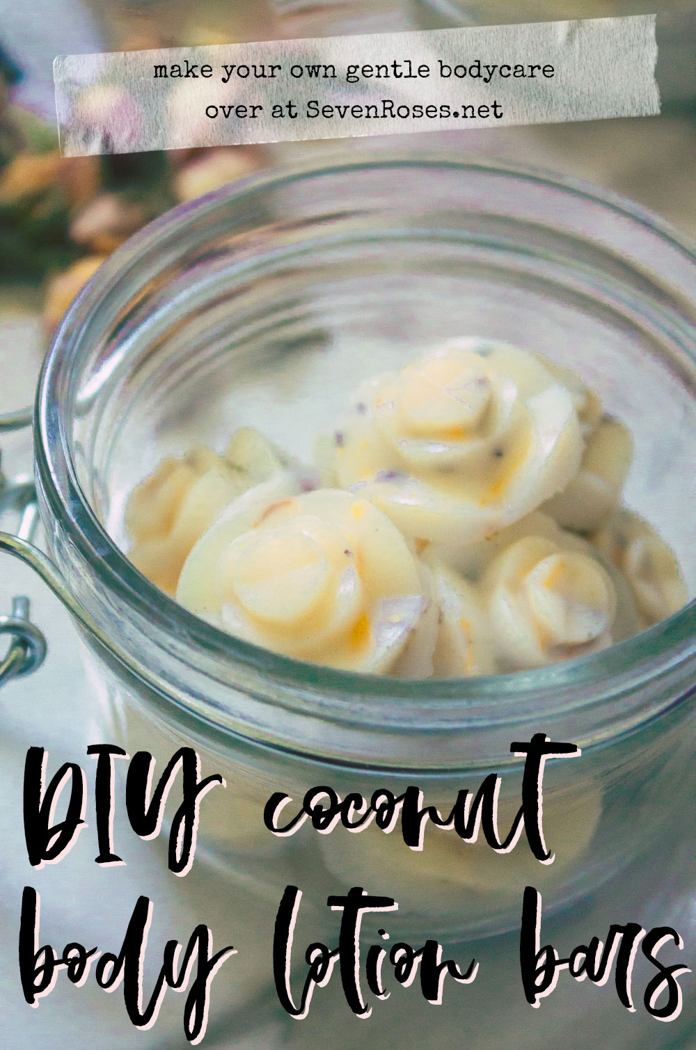 DIY coconut body lotion bar for Mother's Day
