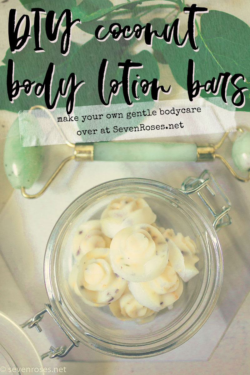 DIY coconut body lotion bars