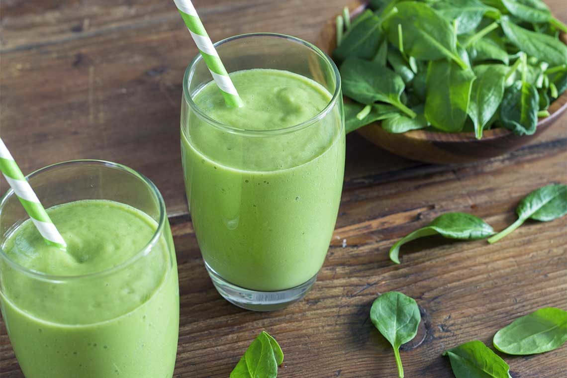 Basil, Lemon Ginger Green Smoothie