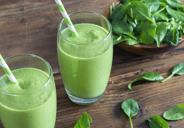 Basil, Lemon Ginger Green Smoothie