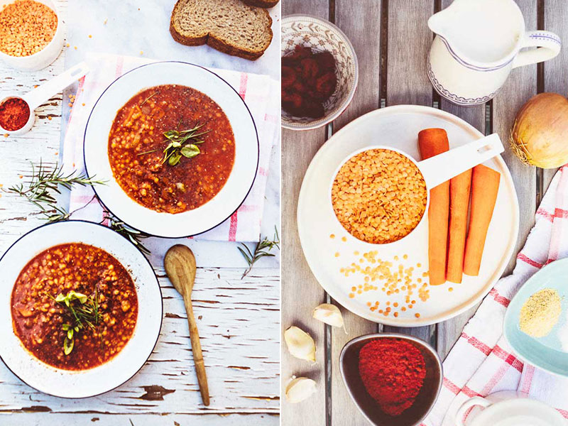 Hungarian red lentil soup