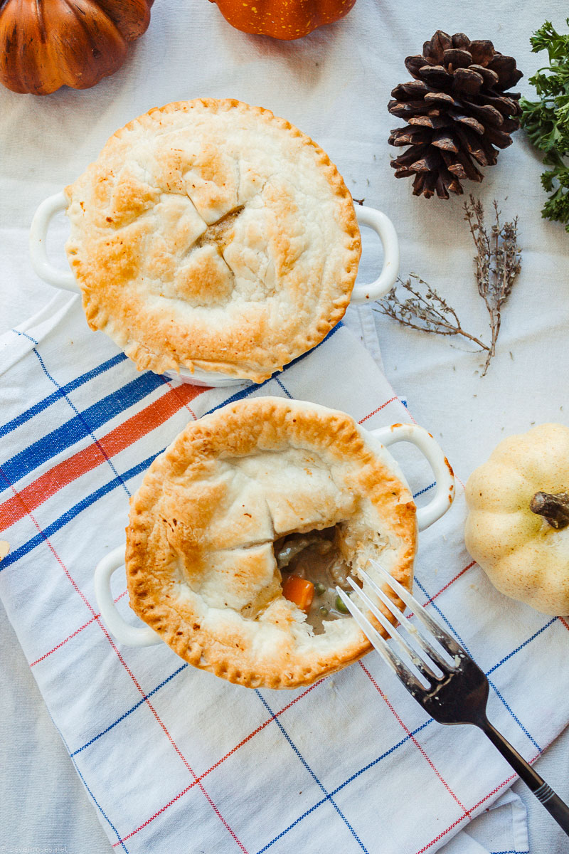 Fall Vegetable Pot Pies - a rustic holiday dish - Seven Roses