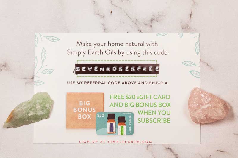 Simply Earth Essential Oil box COUPON CODE