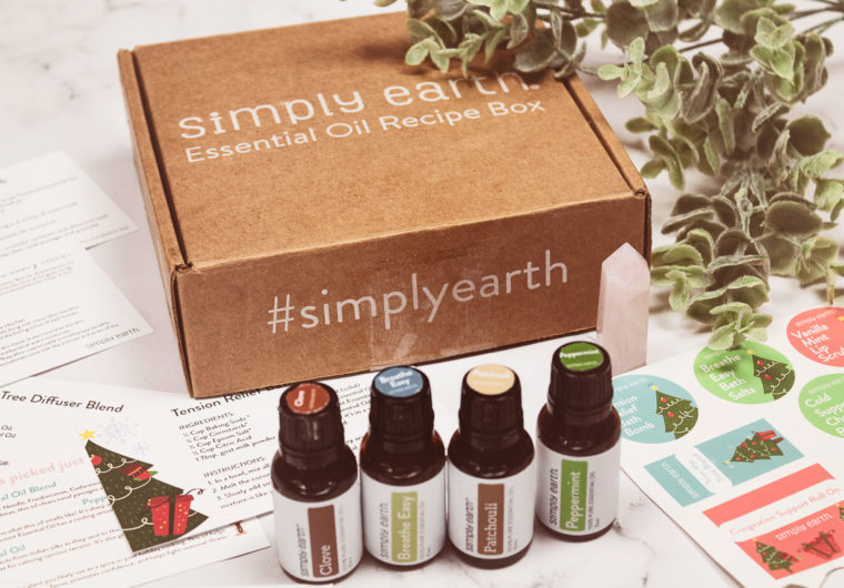 Simply Earth Essential Oil recipe box unboxing