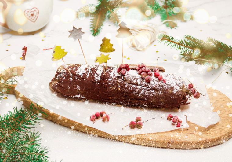 Vegan Chocolate Salami - no bake Christmas dessert