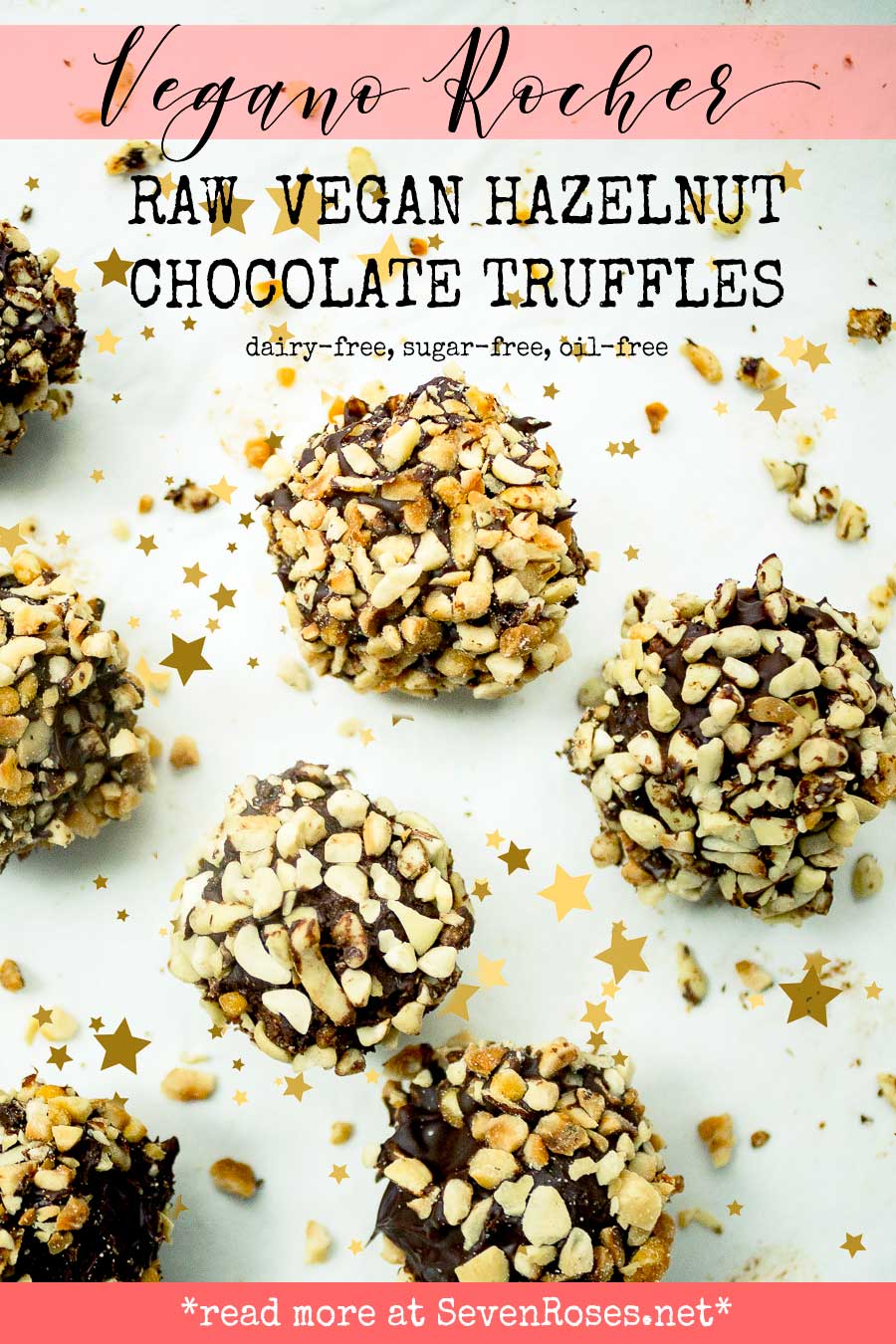 Vegano Rocher: raw vegan hazelnut chocolate truffles