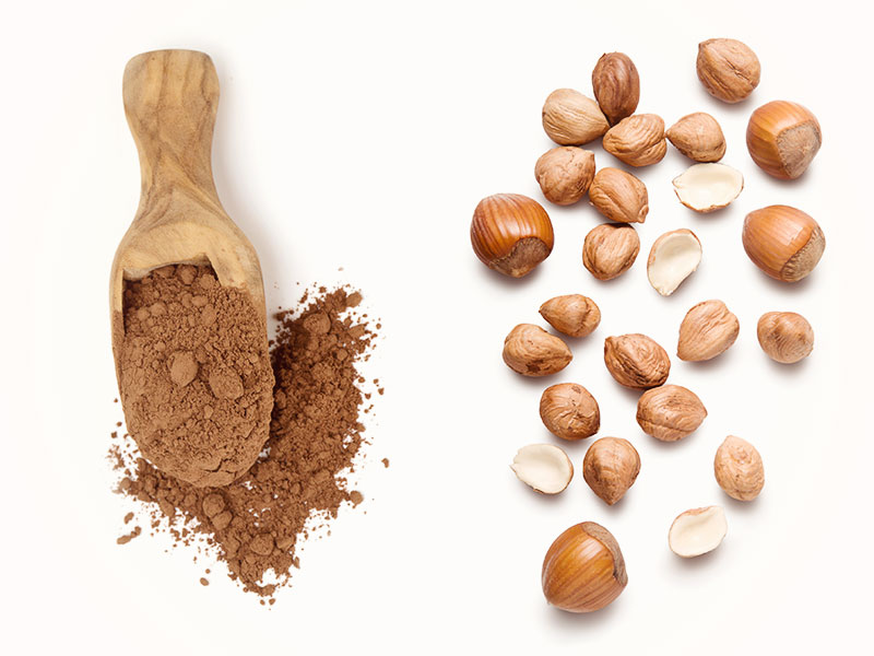 Vegano Rocher: hazelnut and raw cacao