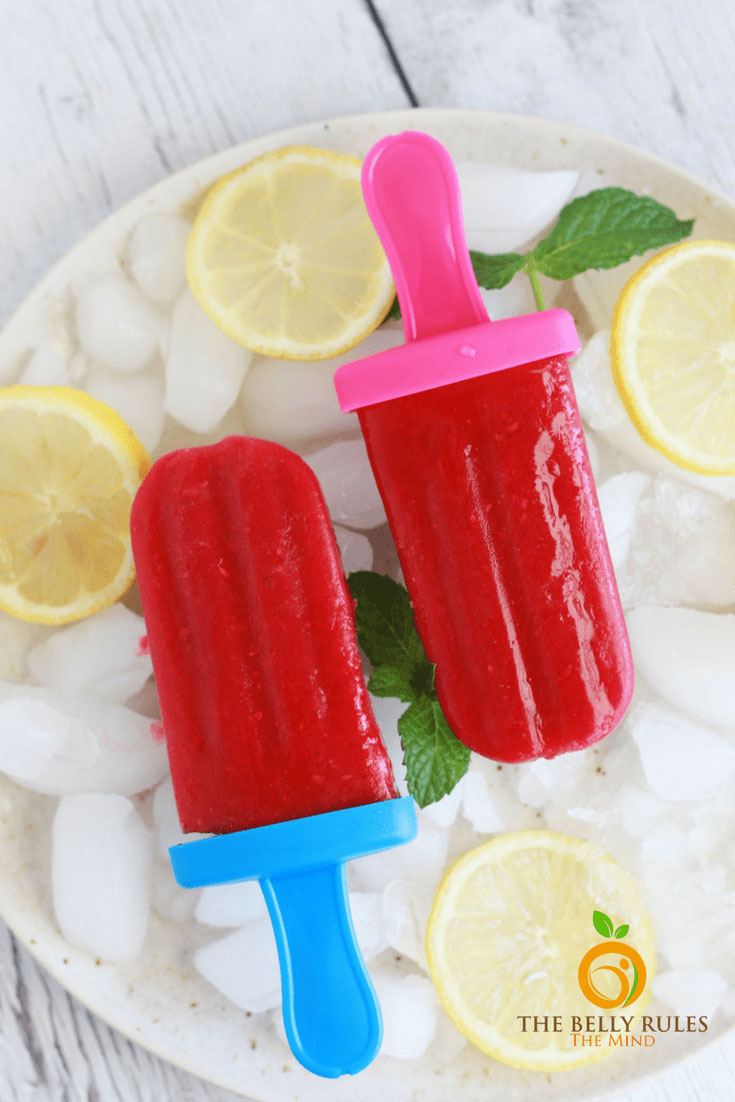 Sweet and sour Raspberry Lemonade Popsicles