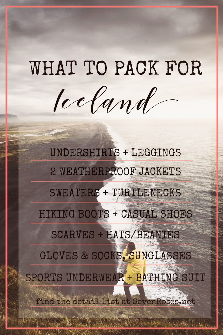 What to pack for Iceland in a carry-on: detailed list - Seven Roses