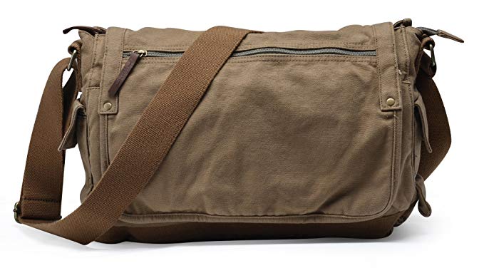 Gootium Canvas Messenger Bag - Vintage Cross Body Shoulder Satchel