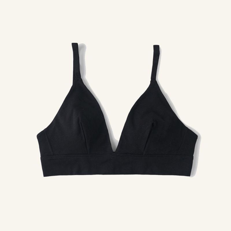 Organic Basics Organic Cotton Triangle Bra (black)