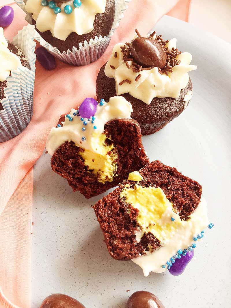 Your ultimate Easter dessert: Vegan Creme Egg Cupcakes - Seven Roses