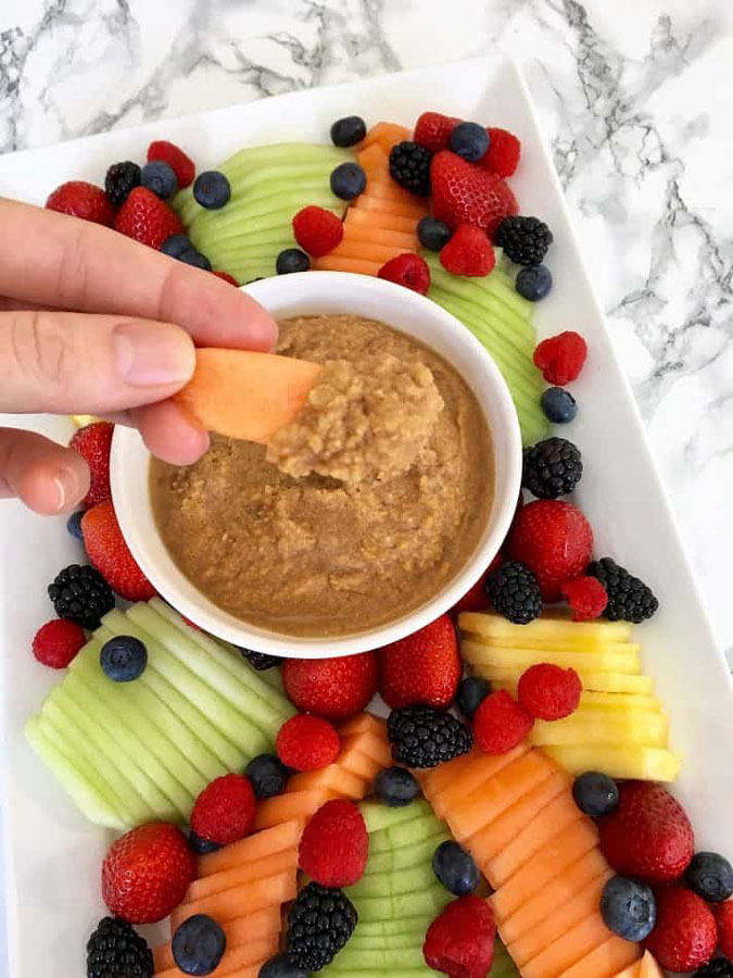 Sweet Hummus Fruit Dip