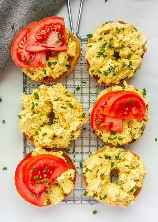 Vegan Egg Salad Bagels