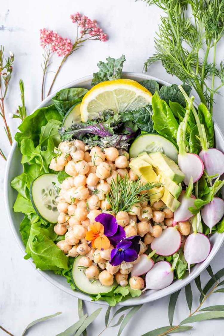 Vegan chickpea salad