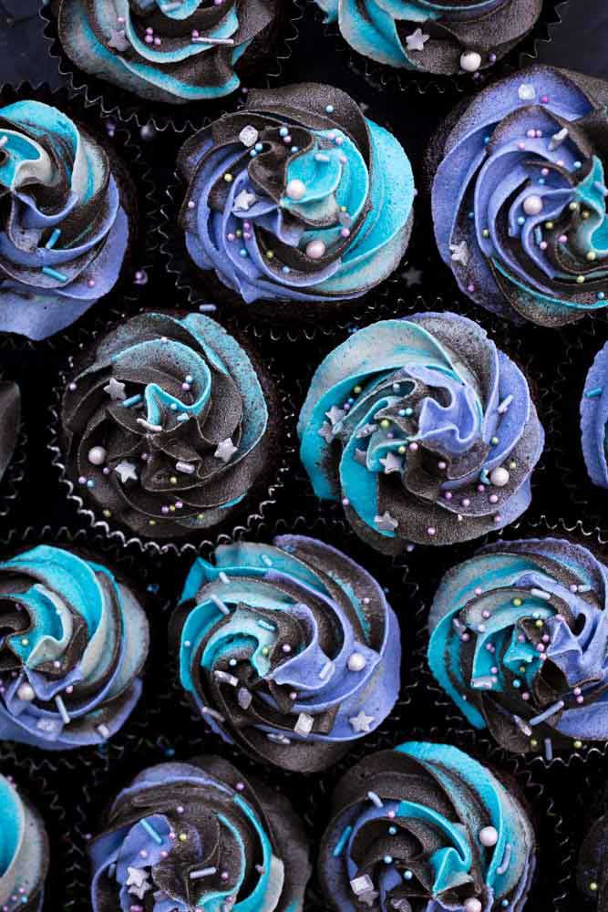 Milky Way Galaxy Cupcakes at Vegan Dollhouse