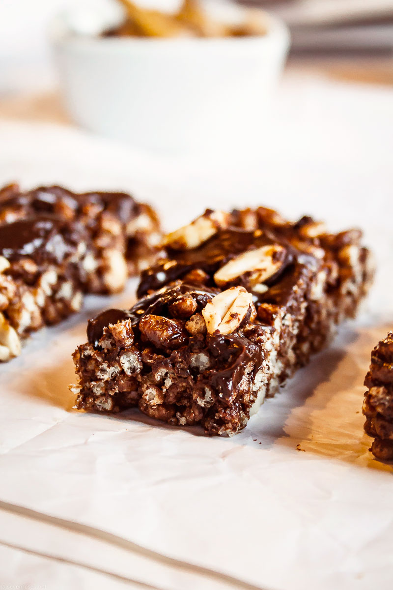 Chocolate Peanut Butter rice bars