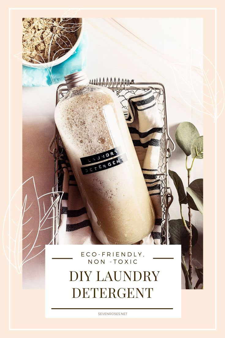 Learn how to make your own eco-friendly, non-toxic, disinfectant DIY laundry detergent with essential oils: a valid alternative to store-bought products