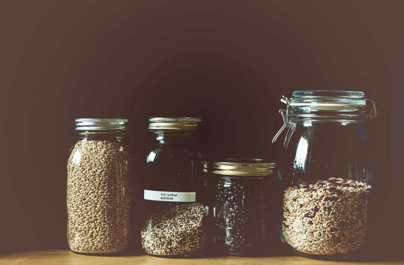 Legumes and grains are perfect Vegan pantry staples