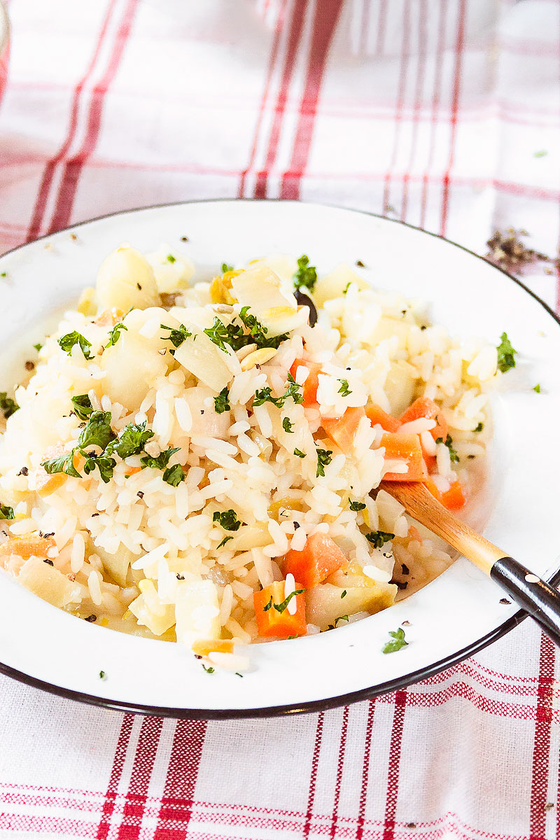 Learn how to make this easy Vegan endive risotto
