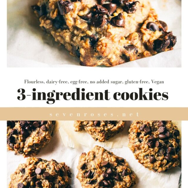 Flourless, gluten-free delicious cookies that require only 3 ingredients
