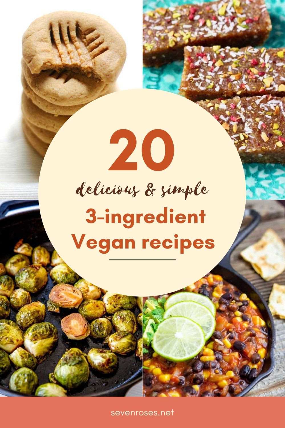 Need some quick Vegan recipe ideas? Here are 20 delicious & simple 3-ingredient recipes