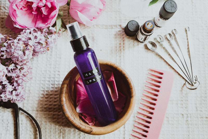 DIY Glycerin hair spray with Aloe Vera and Rose Water for curly and wavy hair