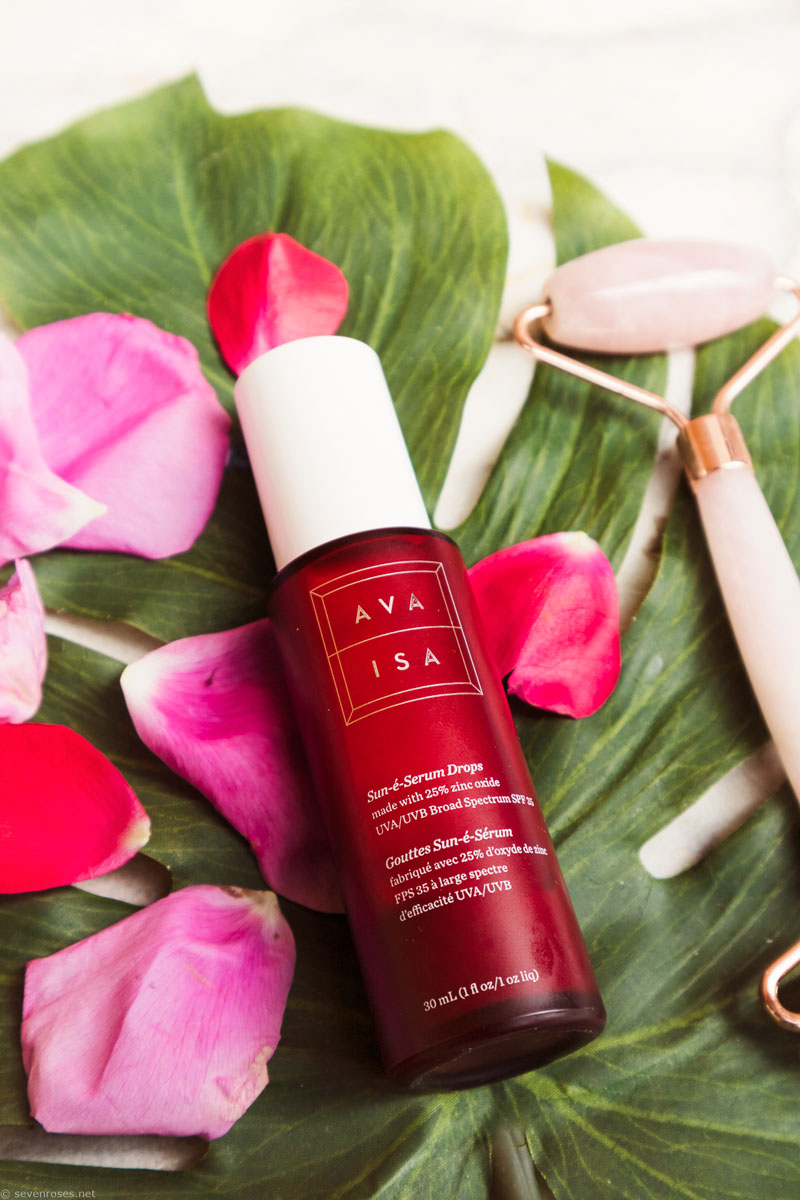 The BEST sunscreen with no white residue for summer & beyond: Ava Isa Sun-è-Serum Drops SPF 35